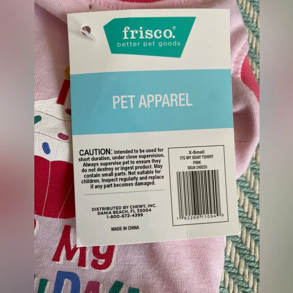 Frisco It’s My Birthday Pet T-Shirt, Pink
